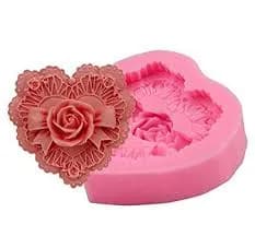 ECT 1002 Rose Heart Flower Mold