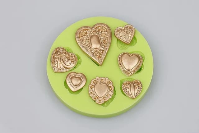 ECT 1010 Heart Brooches Mold