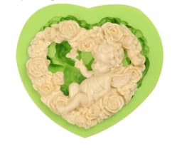 ECT 1021 Heart Rose Cherub mold thumbnail 3