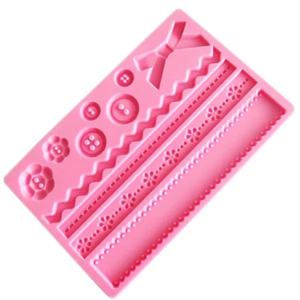 ECT 1088 Buttons Lace Trims Mold