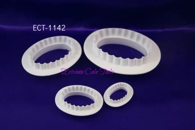 ECT 1142 2-Sided Oblong Plain & Frill Cutter Set