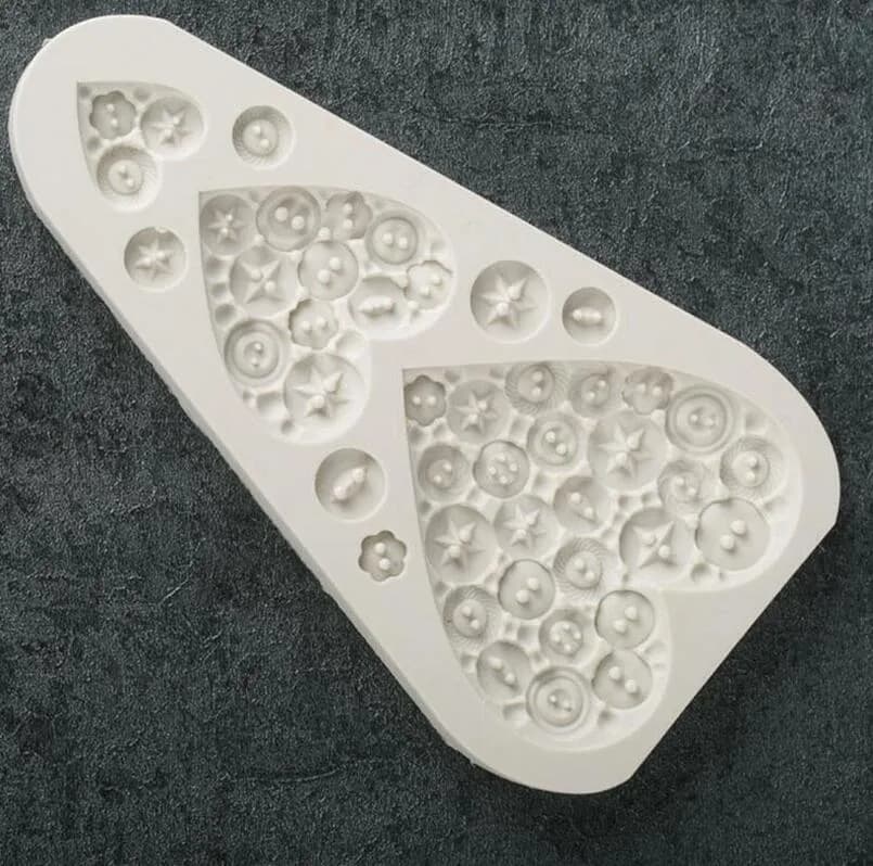 ECT 1432 Heart button mold image 1