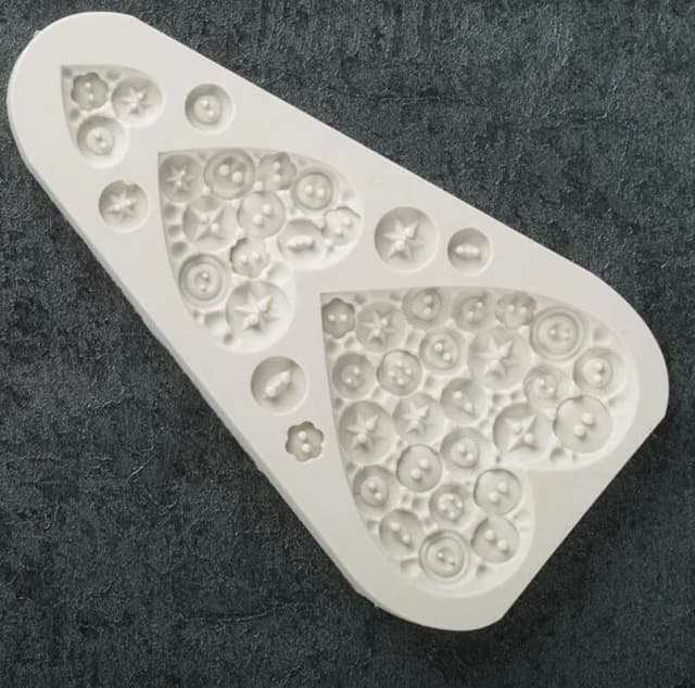 ECT 1432 Heart button mold