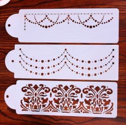 ECT 1453 3pcs Chandelier Damask stencil thumbnail 1