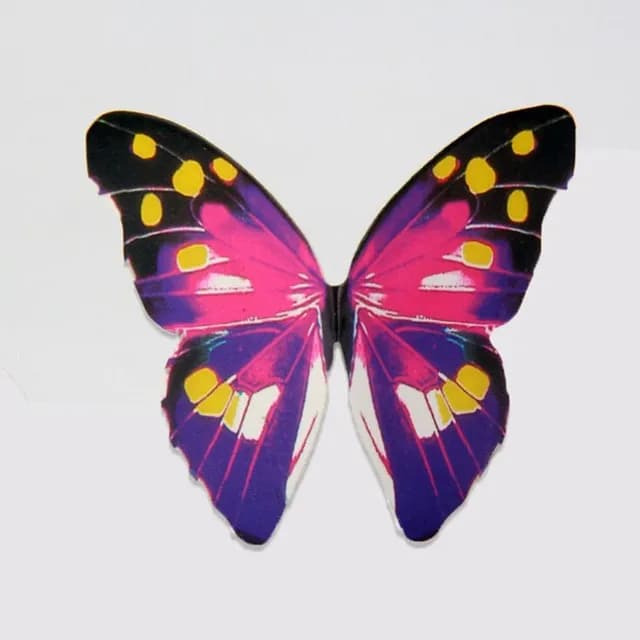 ECT 1460 50pcs PURPLE Paper Butterfly topper