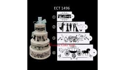 ECT 1496 4pcs Wedding stencil set thumbnail 1