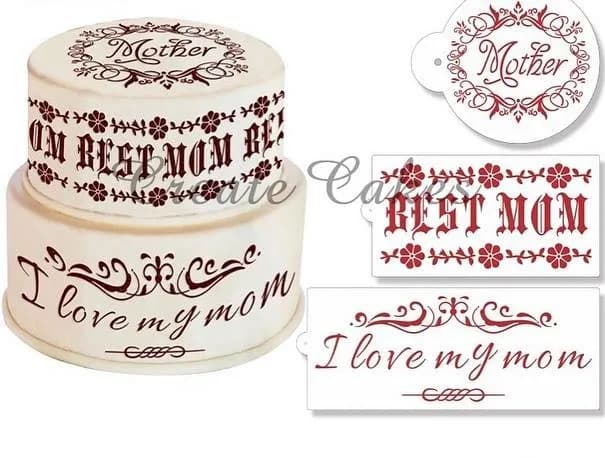 ECT 1517 3pcs BEST MOM stencil