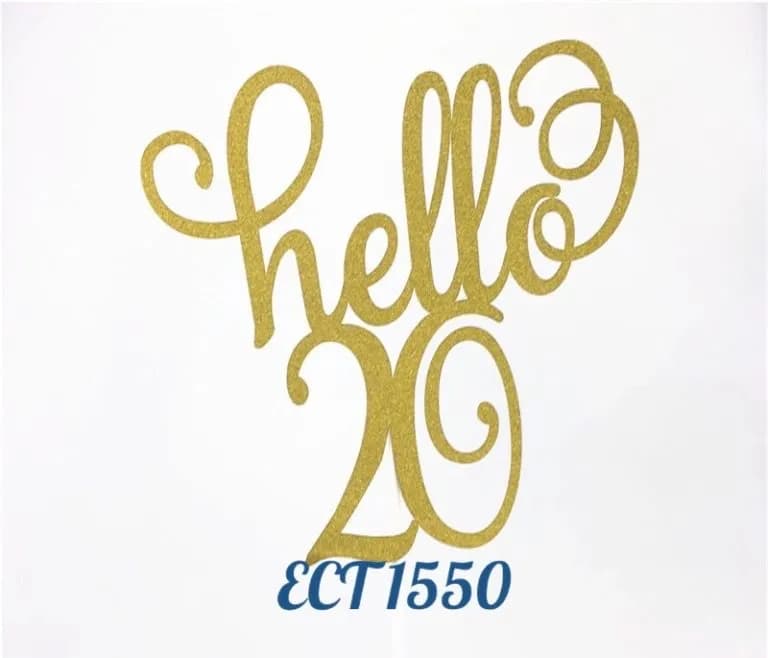 ECT 1550 Hello 20 Gold paper topper 1pcs image 1