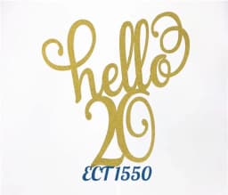 ECT 1550 Hello 20 Gold paper topper 1pcs thumbnail 1