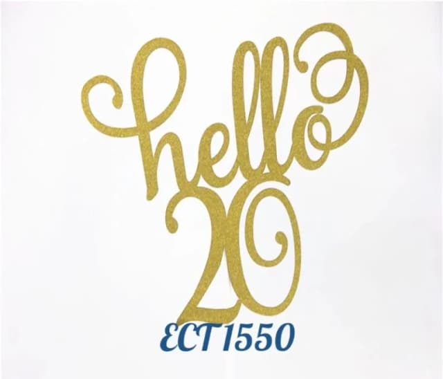 ECT 1550 Hello 20 Gold paper topper 1pcs