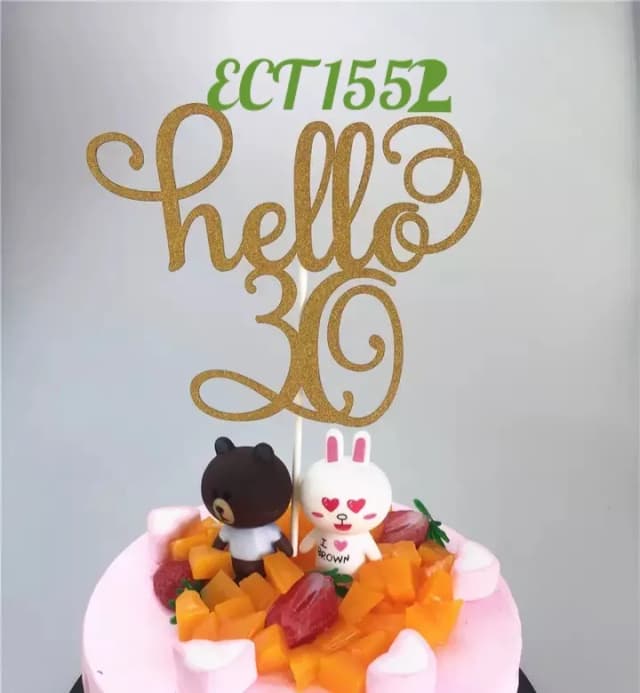 ECT 1552 Hello 30 Gold paper topper