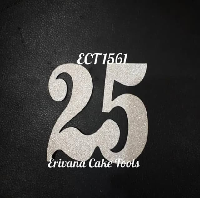 ECT 1561 Number 25 Silver paper topper