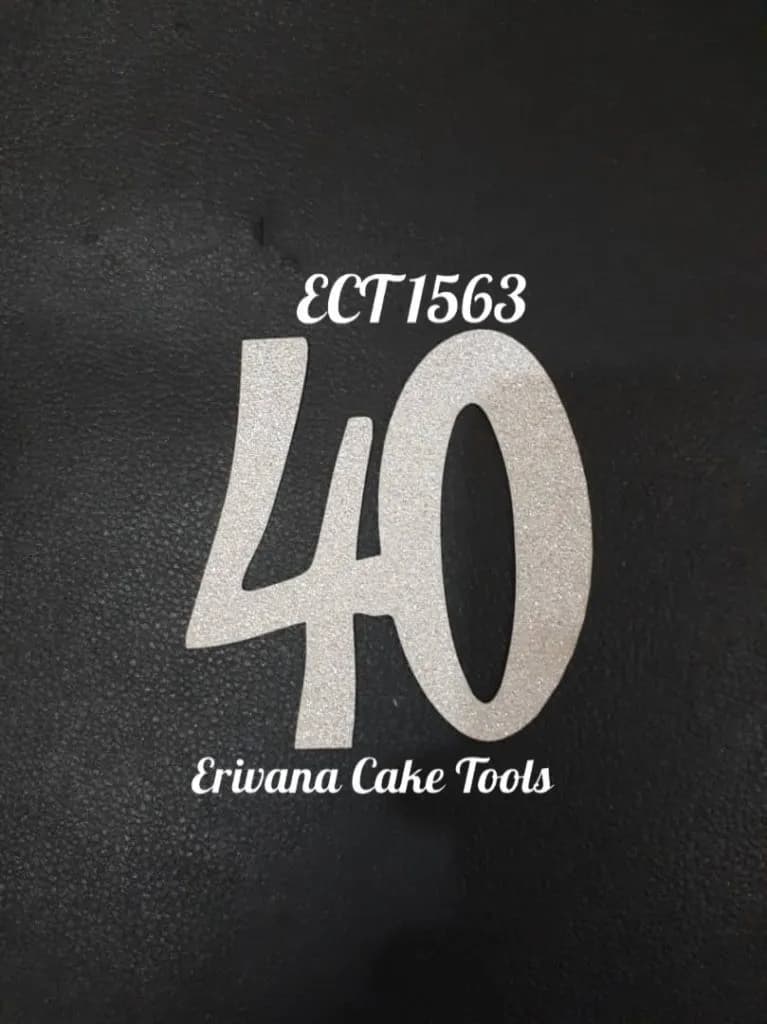 ECT 1563 Number 40 Silver paper topper image 1