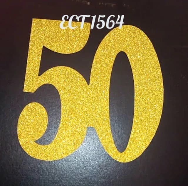 ECT 1564 Number 50 Gold paper topper