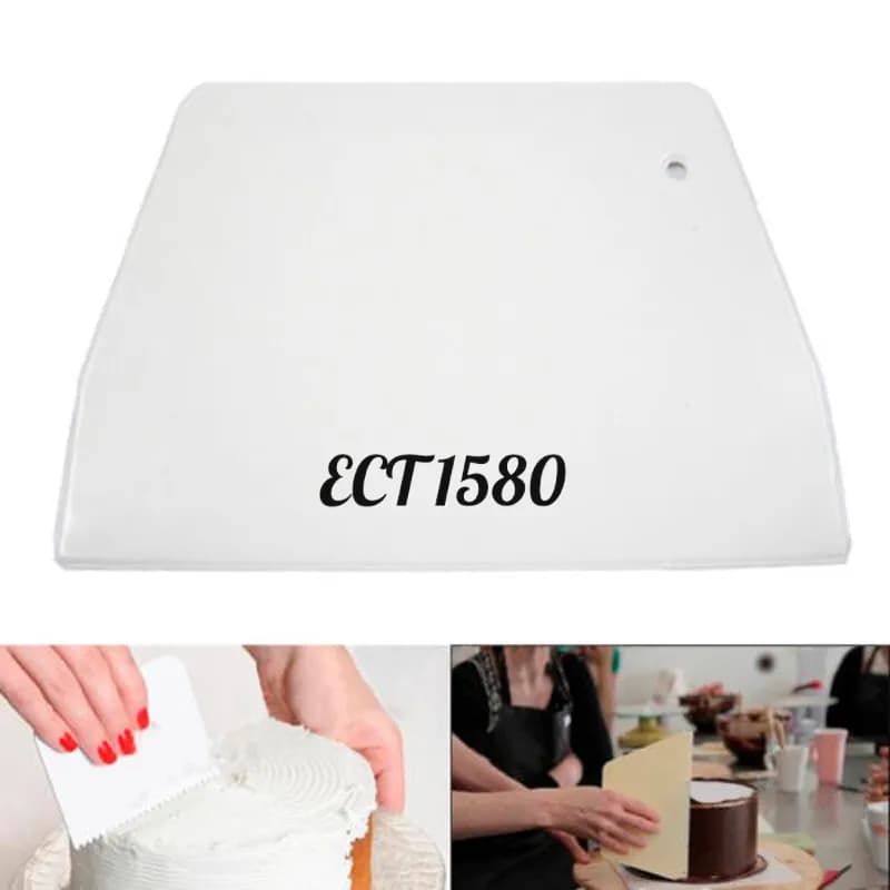ECT 1580 Buttercream plastic scraper approx 8 inches image 1