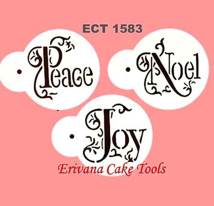 ECT 1583 3pcs Christmas Stencil image 1