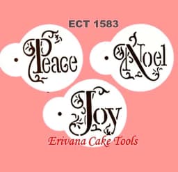 ECT 1583 3pcs Christmas Stencil thumbnail 1