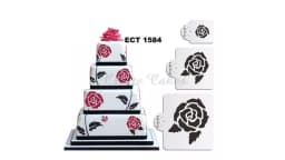 ECT 1584 3pcs Flower Stencil thumbnail 1
