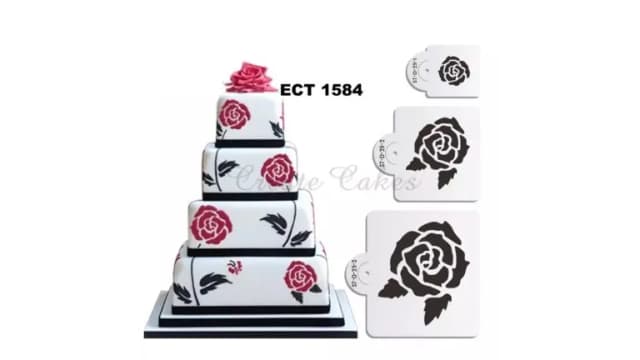 ECT 1584 3pcs Flower Stencil