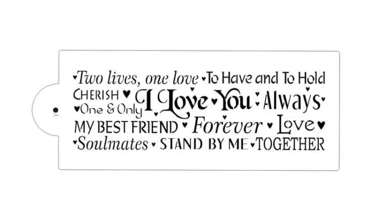 ECT 1587 I Love You Stencil image 1