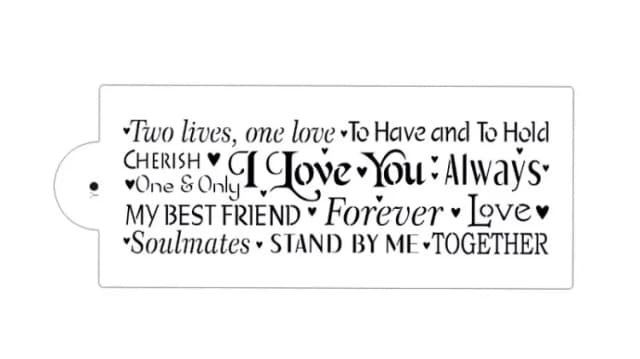 ECT 1587 I Love You Stencil