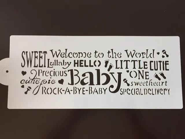 ECT 1588 Hello Baby Stencil