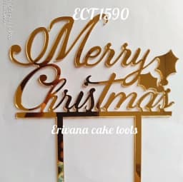 ECT 1590 Merry Christmas Mirror acrylic topper thumbnail 3