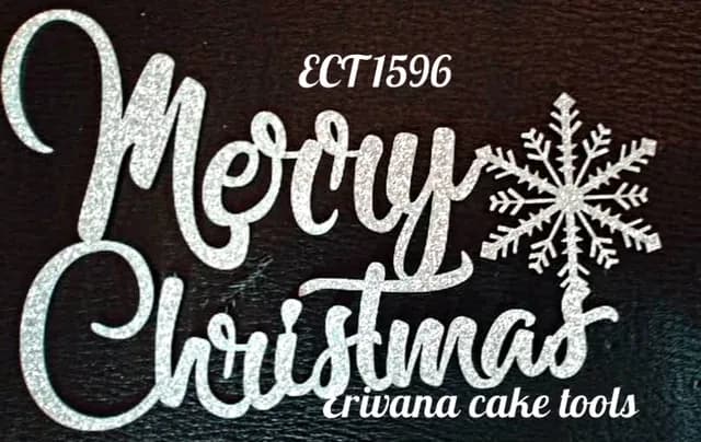ECT 1596 Merry Christmas Silver Topper paper