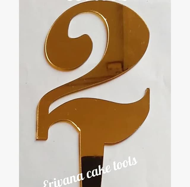 ECT 1602 Number 2 mirror acrylic number topper