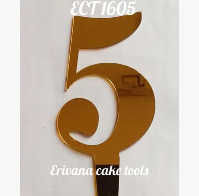 ECT 1605 Number 5 Mirror acrylic topper