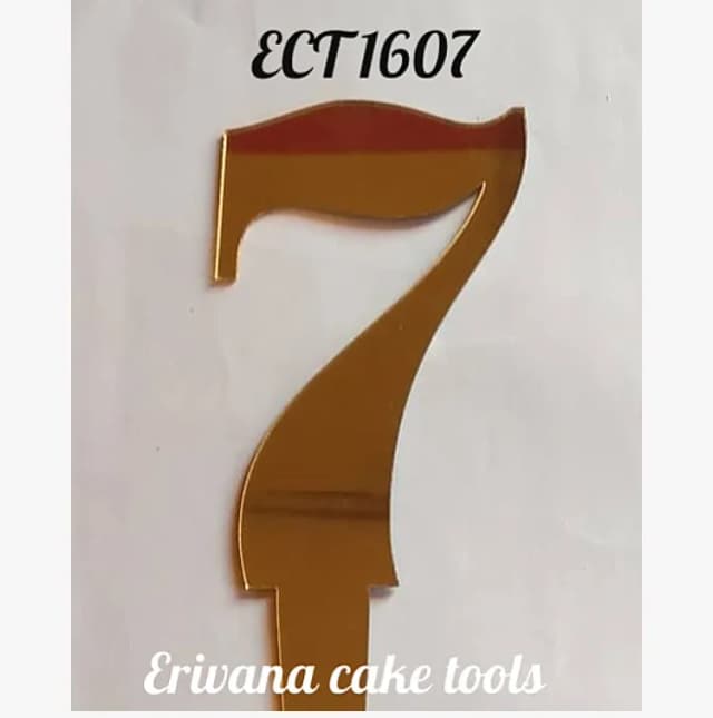 ECT 1607 Number 7 Mirror acrylic number topper