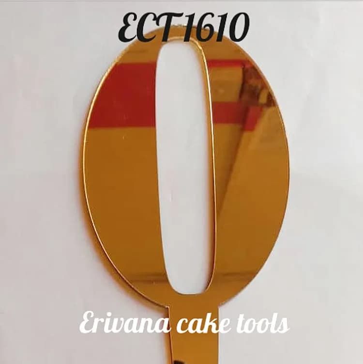 ECT 1610 Number 0 Acrylic number topper image 1