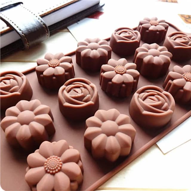 ECT 1660 Assorted flower chocolate mold