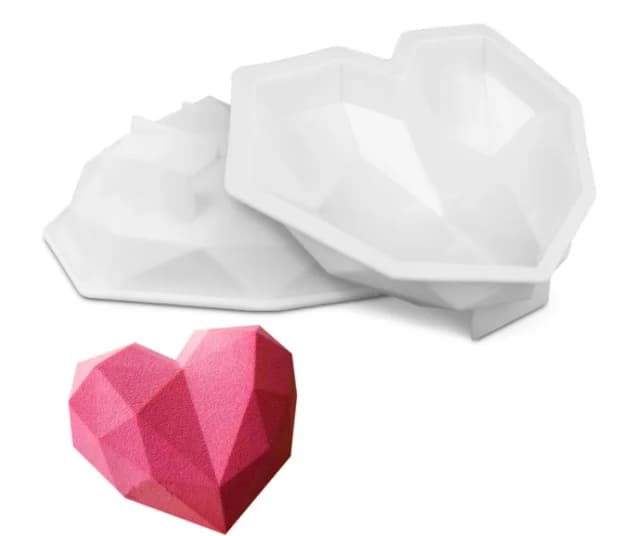 ECT 1661 heart entremet mold with SUPPORT BASE