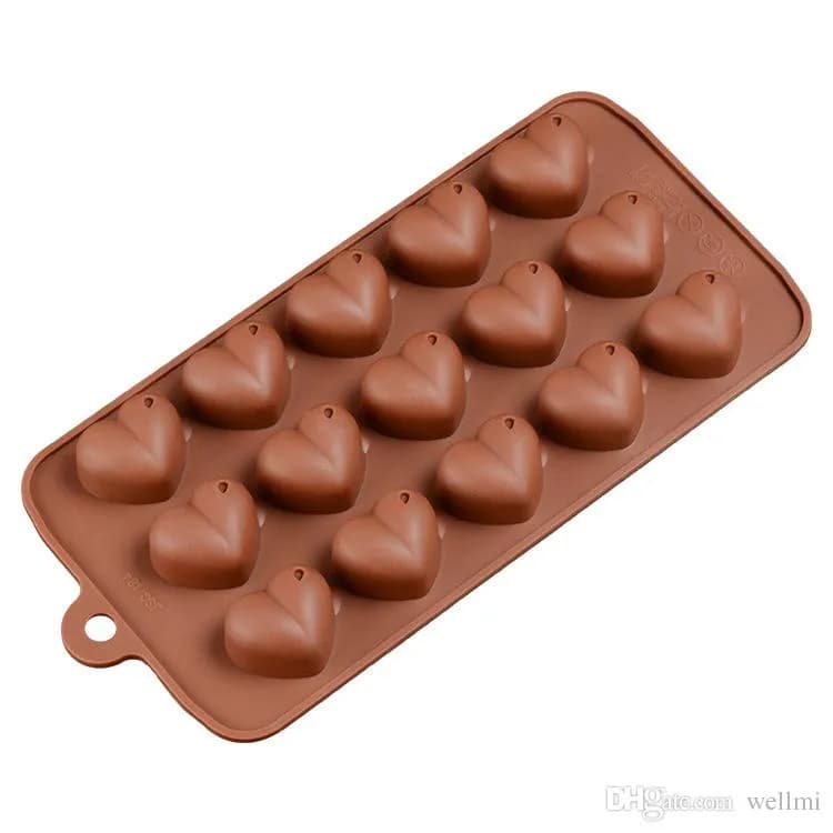 ECT 1732 Dotted heart chocolate mold image 1