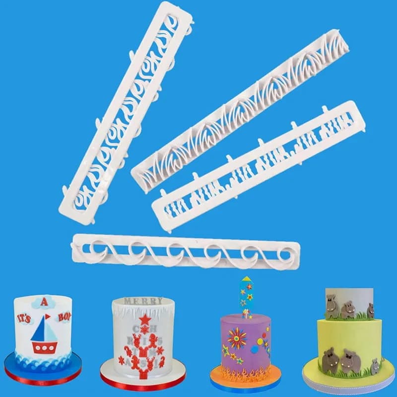 ECT 1745 Flame Fire Grass Waves cutter set image 1