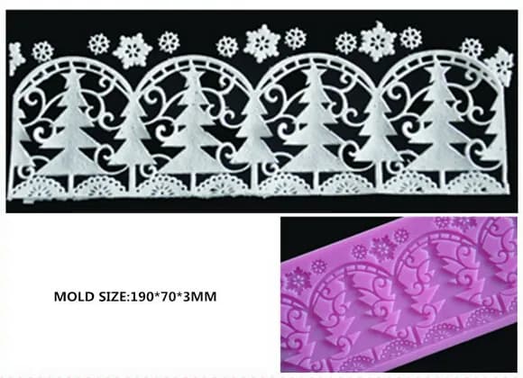 ECT 1749 Christmas Tree lace mat