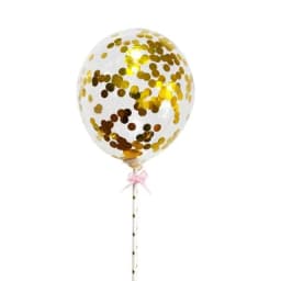 ECT 1758 5 inch Gold confetti balloon thumbnail 1