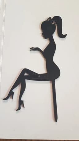 ECT 1791 Lady Cake Topper thumbnail 1