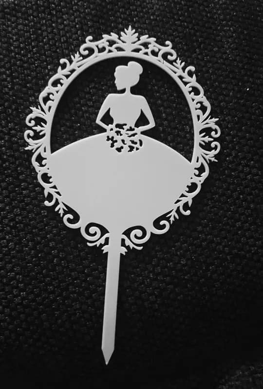 ECT 1792 Pretty Girl Cake Topper image 1