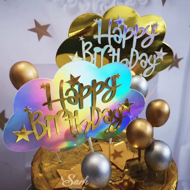 ECT 1793 Colored cloud with Gold lettering paper topper