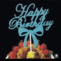 ECT 1796 2pcs Blue Happy Birthday Topper (2pcs) thumbnail 1