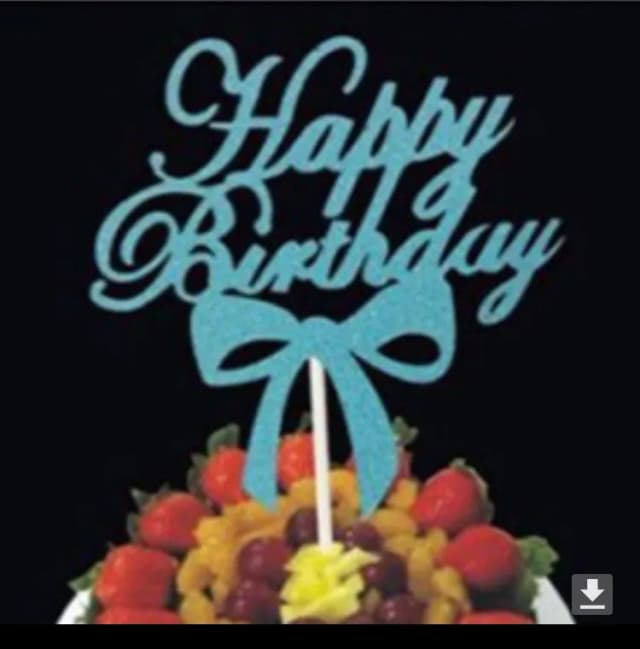 ECT 1796 2pcs Blue Happy Birthday Topper (2pcs)