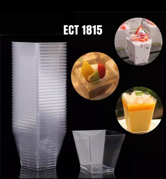 ECT 1815 square dessert cups 25 pcs