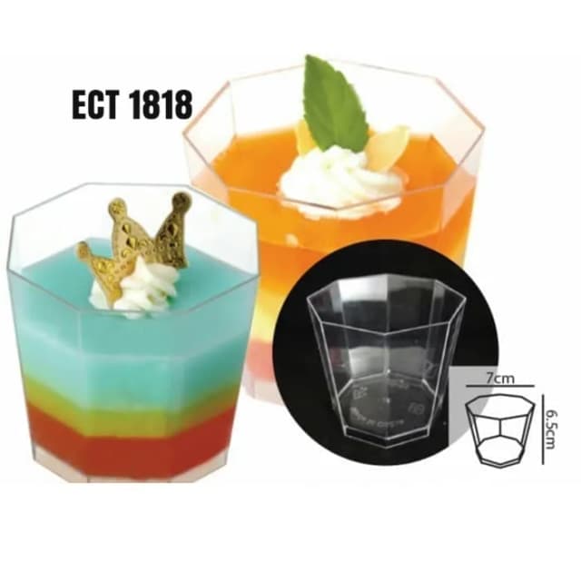 ECT 1818 Octagon Dessert Cups 20pcs 160ml