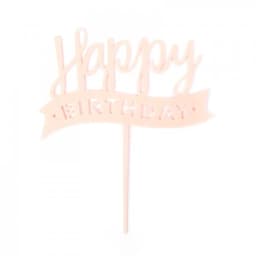 ECT 1839 Pastel Pink HBD acrylic topper thumbnail 1