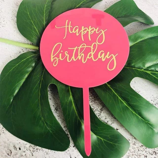 ECT 1842 Pink HBD arylic topper