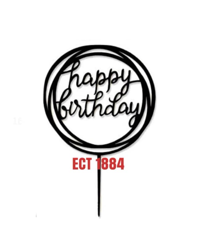 ECT 1884 Black acrylic HBD topper
