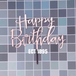 ECT 1895 Happy Birthday Topper Pink thumbnail 1
