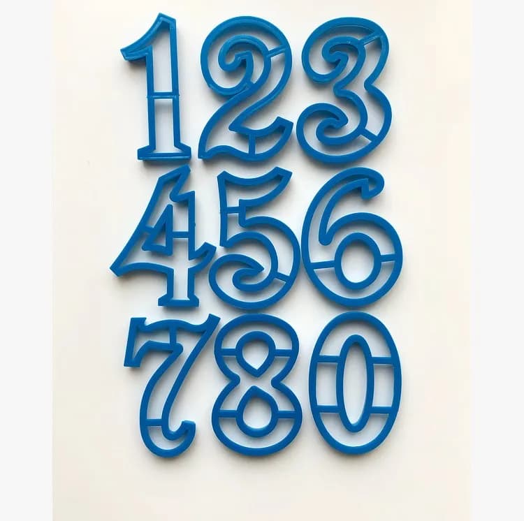 ECT 1896 Extra Large Number cutter set 9pcs image 1